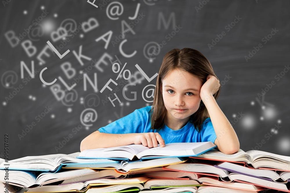 Image of child having trouble reading