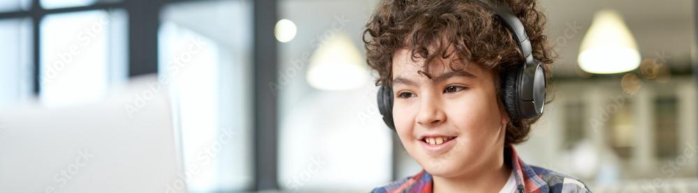 Student working on his hearing